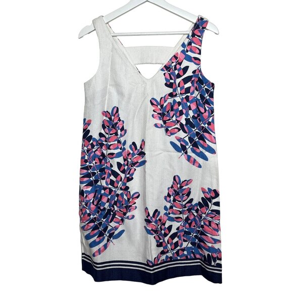 Taylor White Floral Shift Sundress Dress NWT Size 4 Small - Picture 1 of 13